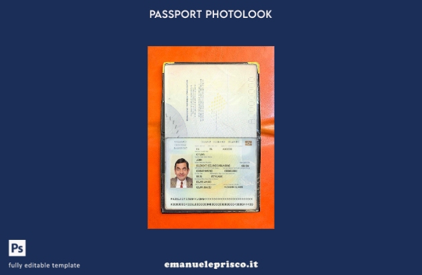 modello di aspetto fotografico del pass islandese in stile verificato